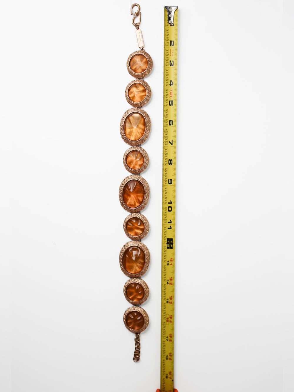 RARE LIMITED EDITION Vintage Yves Saint Laurent (YSL) Byzantine Faux Amber Neckl - Picture 7 of 7